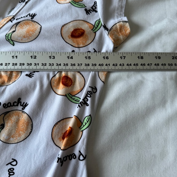 Mentally Exhausted Women's 1/2 Button Up Peachy Pajama Sleep‎ Romper White Large - Picture 7 of 11